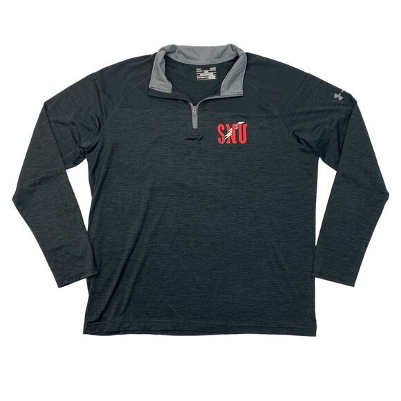 Under Armour Shirt Mens L Large Gray Tech 1/4 Zip Southern Nazarene University - Picture 1 of 13